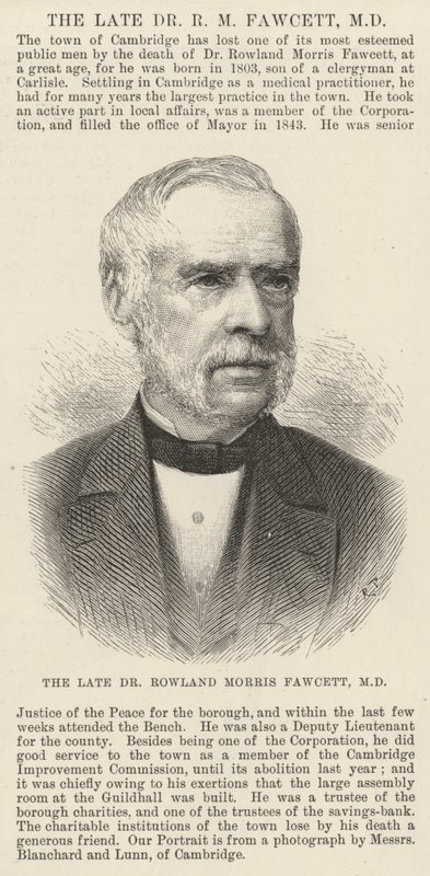 Rahmetli Dr Rowland Morris Fawcett, MD (gravür) by English School