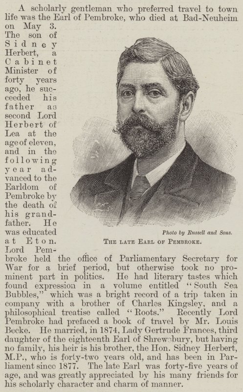 Pembroke geç Earl (gravür) by English School