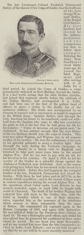 Merhum Yarbay Battye (gravür) by English School