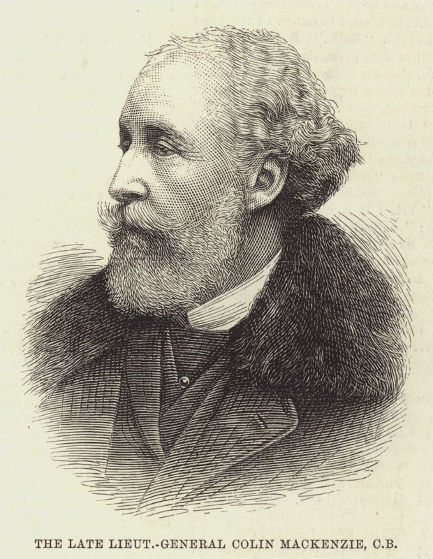 Rahmetli Korgeneral Colin Mackenzie, CB (gravür) by English School