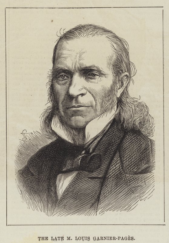 Geç M Louis Garnier-Pages (gravür) by English School