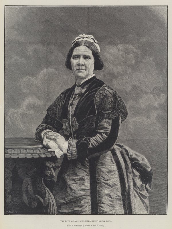 Merhum Madam Lind-Goldschmidt, Jenny Lind (gravür) by English School