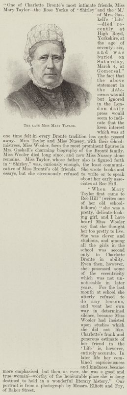 Merhum Bayan Mary Taylor (gravür) by English School