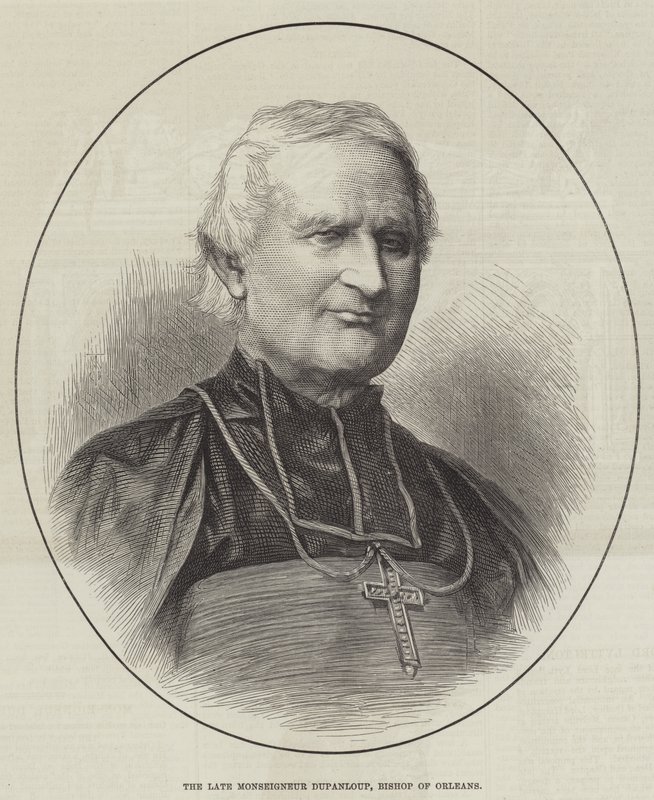 Geç Monsenyör Dupanloup, Orleans Piskoposu (gravür) by English School