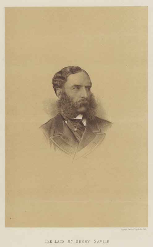 Merhum Bay Henry Savile (lito) by English School