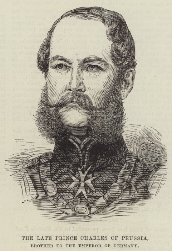 Prusya Prensi Charles, Almanya İmparatorunun Kardeşi (gravür) by English School