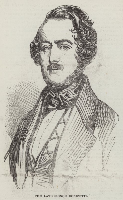 Merhum Signor Donizetti (gravür) by English School
