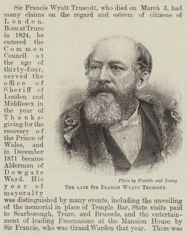 Merhum Sir Francis Wyatt Truscott (gravür) by English School