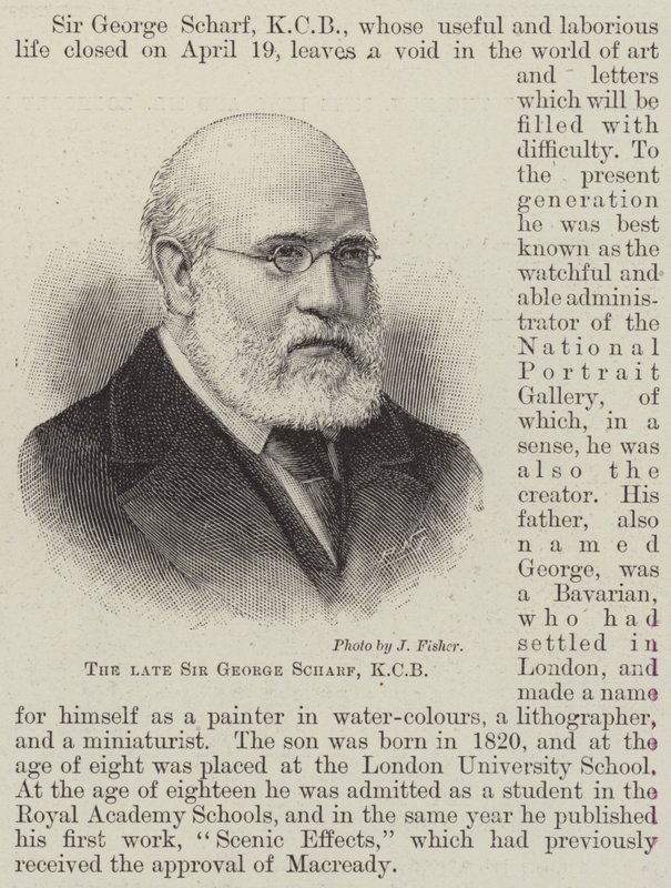 Merhum Sir George Scharf, KCB (gravür) by English School