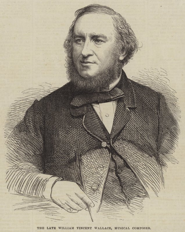 Rahmetli William Vincent Wallace, Müzik Bestecisi (gravür) by English School