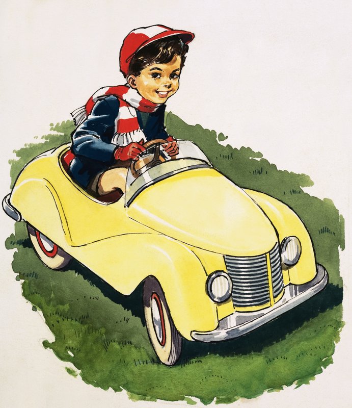 Arabaları seven küçük çocuk by English School