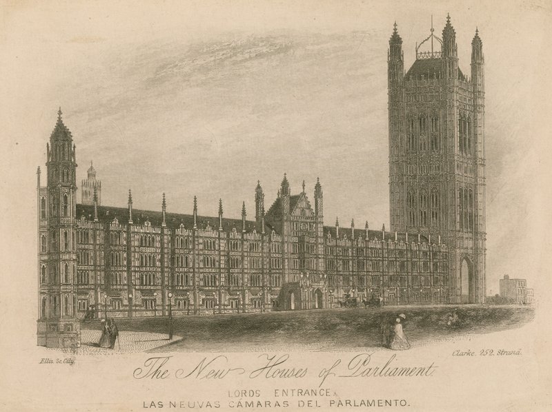 Yeni Parlamento Binaları, Westminster Sarayı, Londra; Lordlar Girişi by English School