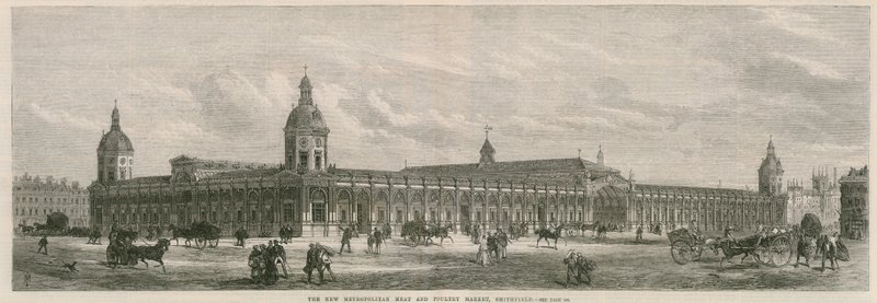 Yeni Metropolitan et ve kümes hayvanları pazarı, Smithfield by English School