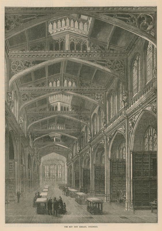 Yeni şehir kütüphanesi, Guildhall, Londra by English School