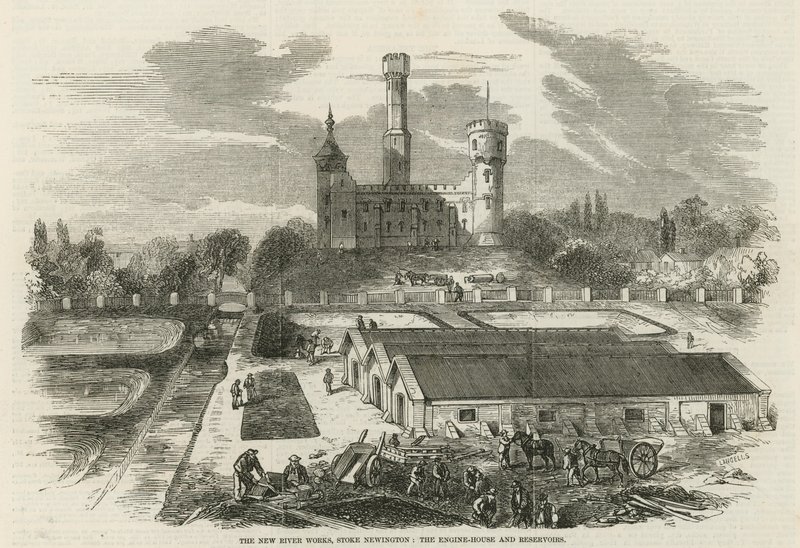 Yeni nehir işleri, Stoke Newington: Makine dairesi ve rezervuarlar by English School