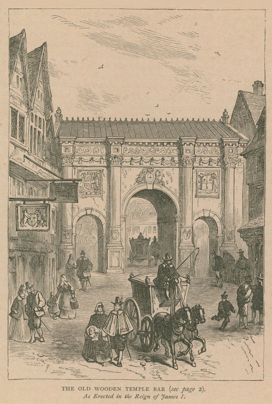 Eski ahşap Temple Bar by English School