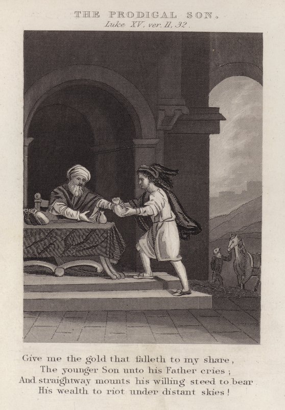 Müsrif oğul, Luke XV, ver 11, 32 (gravür) by English School