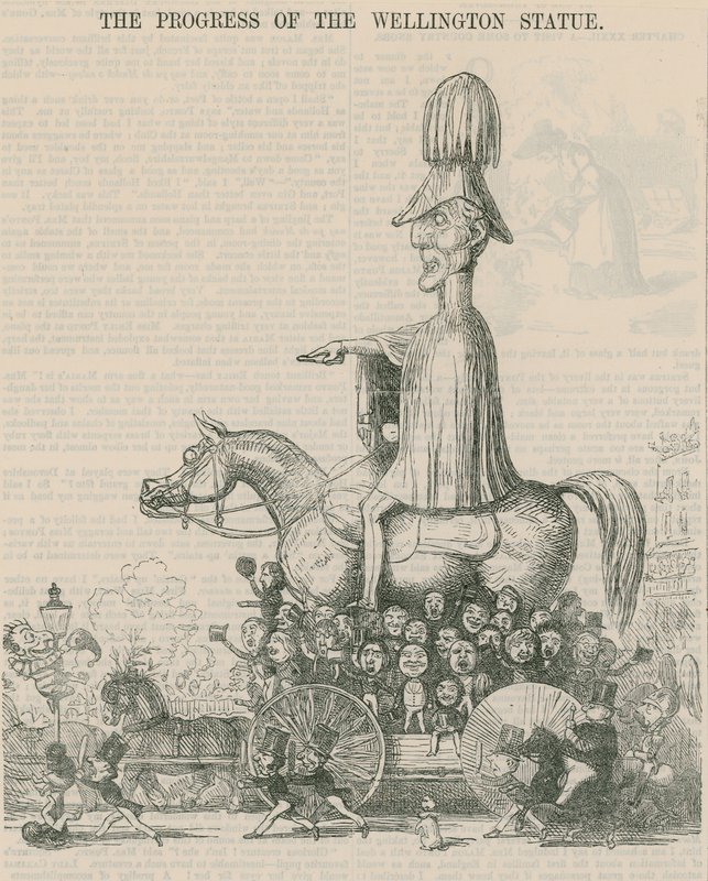 Wellington Heykeli'nin gelişimi, çizgi film by English School