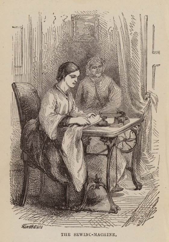 Dikiş makinesi (gravür) by English School