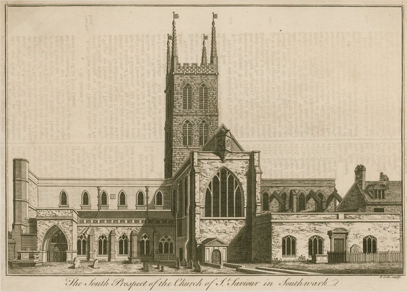 St Saviours'un güney yönü, Southwark, Londra by English School