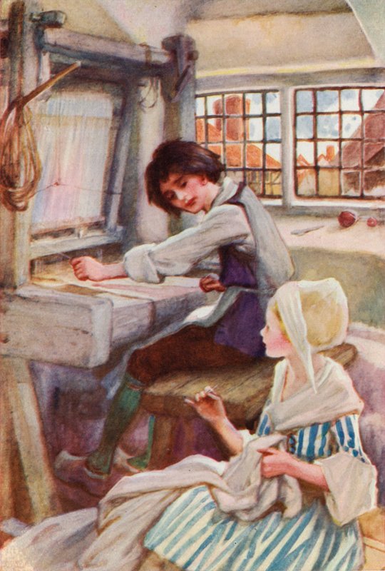 Lyon, Fransa dokumacıları (renkli taş) by English School
