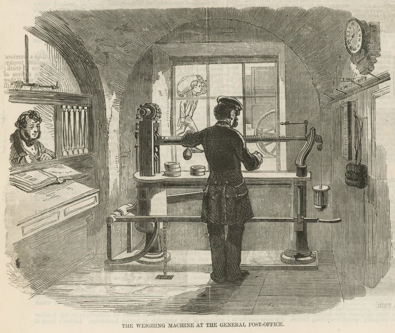 Genel Postanedeki tartı makinesi by English School