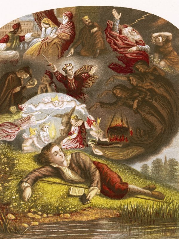 Avon kıyısında genç Shakespeare by English School