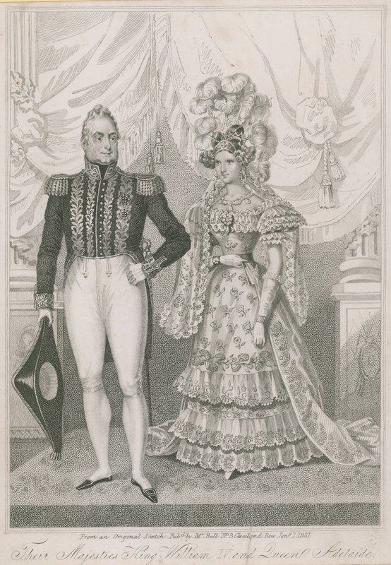 Majesteleri Kral IV. William ve Kraliçe Adelaide by English School