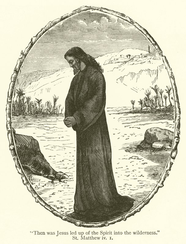 "Sonra İsa, Ruh aracılığıyla çöle götürüldü", St Matta, iv by English School
