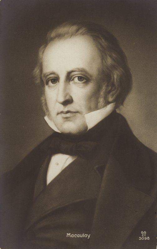 Thomas Babington Macaulay (1800-1859), İngiliz siyasetçi ve tarihçi (lito) by English School