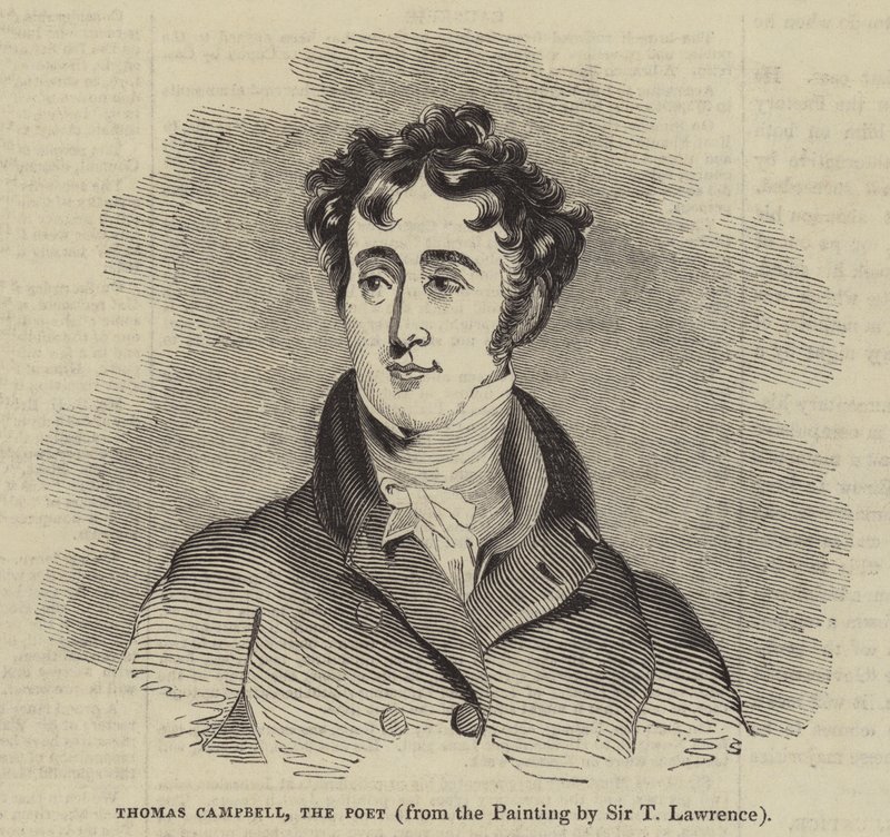 Thomas Campbell, Şair (gravür) by English School