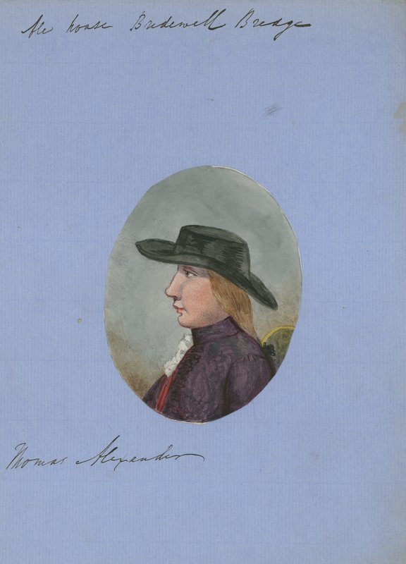 Thomas Hependen, ev, Bridewell Köprüsü (kağıt üzerinde wc) by English School