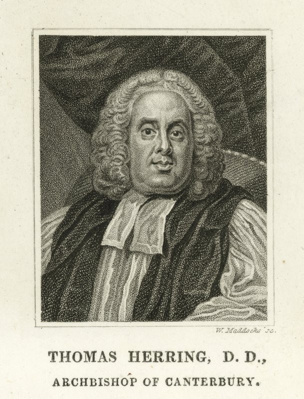 Thomas Herring, Canterbury Başpiskoposu (gravür) by English School