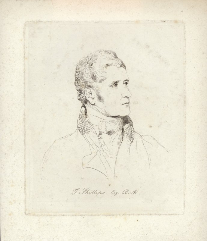 Thomas Phillips, İngiliz portre ve konu ressamı. Mary Dawson Turner tarafından gravür by English School
