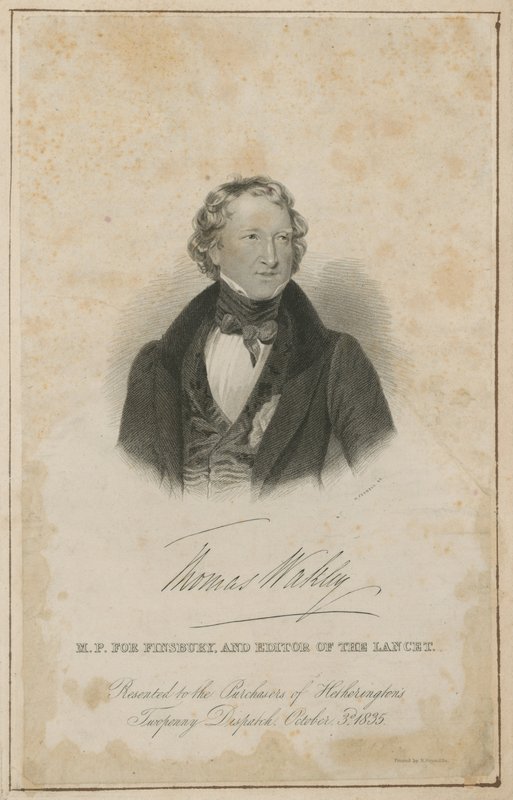 Thomas Wakley, Finsbury Milletvekili ve The Lancet