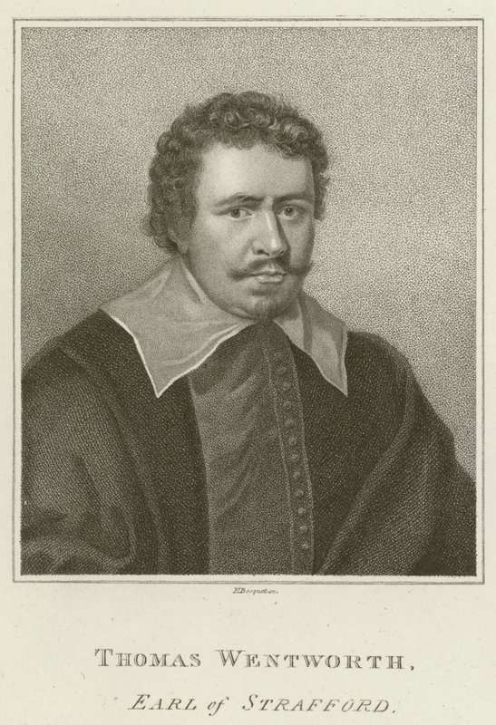 Thomas Wentworth, Strafford Kontu (gravür) by English School