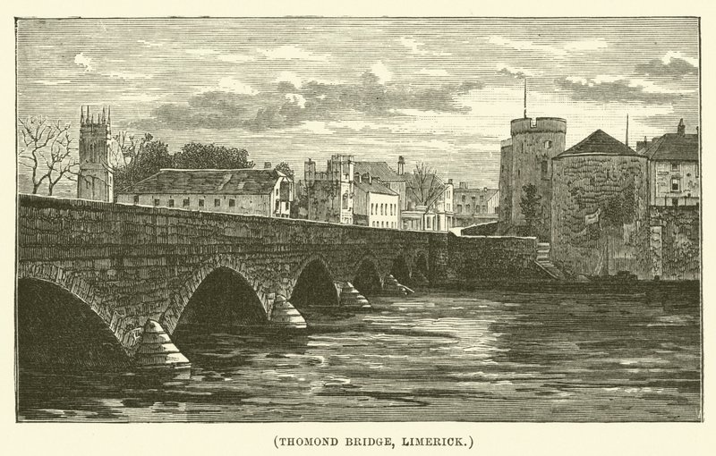 Thomond Köprüsü, Limerick (gravür) by English School