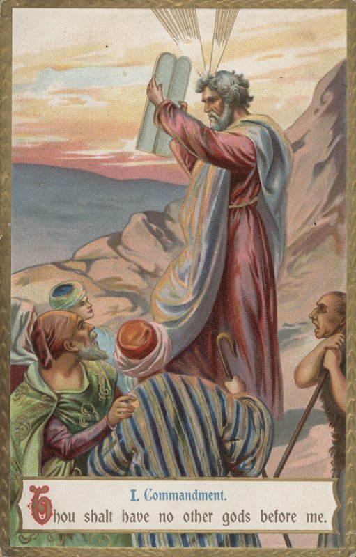 Benden Başka Tanrın Olmayacak (chromolitho) by English School