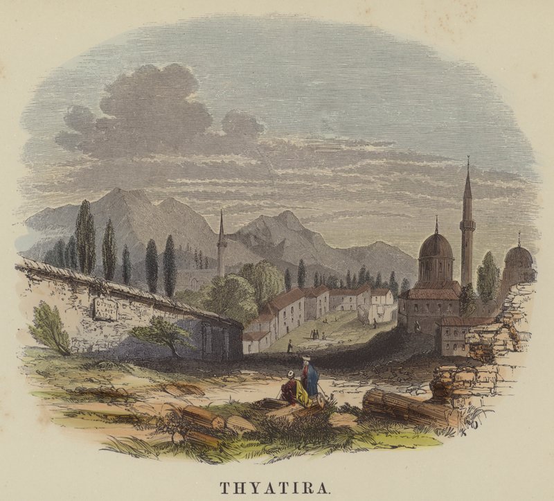 Thyatira (renkli gravür) by English School