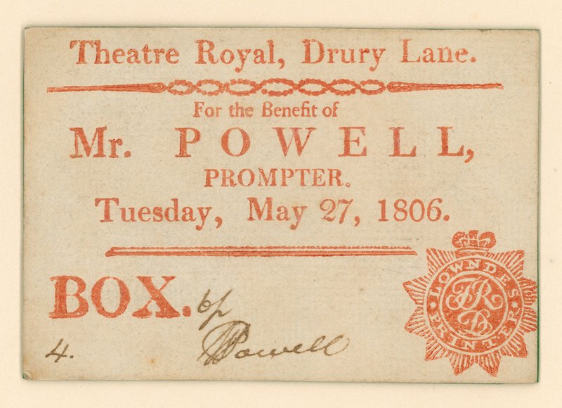 Drury Lane Tiyatrosu için Bilet, Londra: Bay Powell