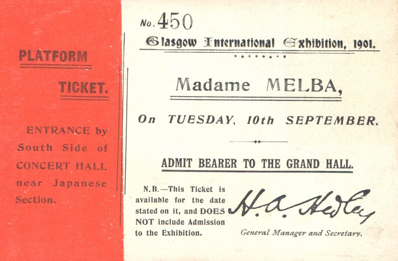 Glasgow Uluslararası Sergisinde Nellie Melba