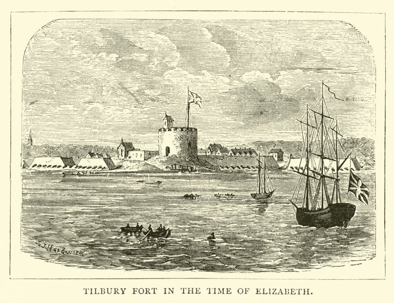 Elizabeth Zamanında Tilbury Kalesi by English School