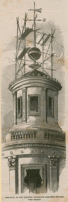 West Strand, Electric Telegraph Companys istasyonunda zaman topu by English School