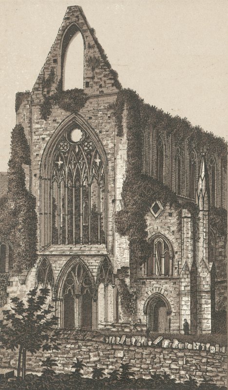 Tintern Manastırı, batı cephesi (lito) by English School
