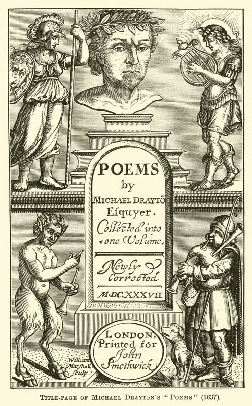 Michael Draytons Şiirlerinin başlık sayfası, 1637 by English School
