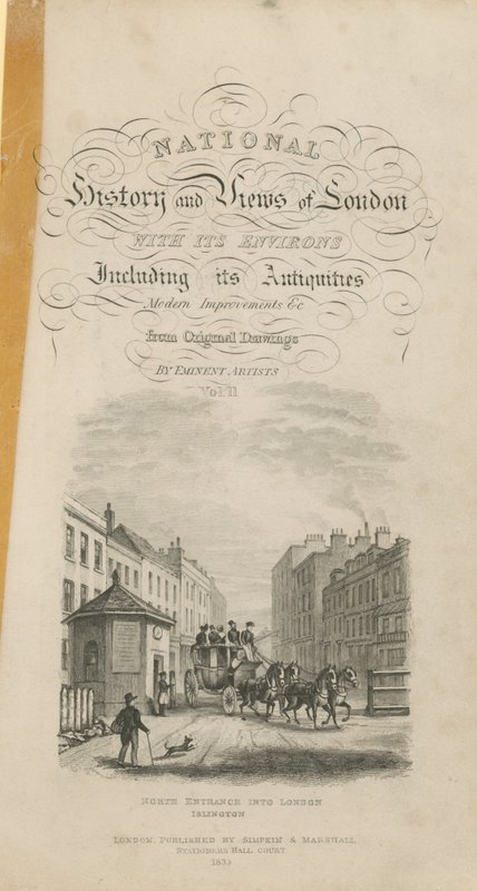 National History and Views of London için başlık sayfası by English School