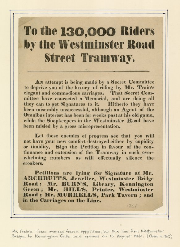 Westminster Road Street Tramway tarafından 130.000 biniciye by English School