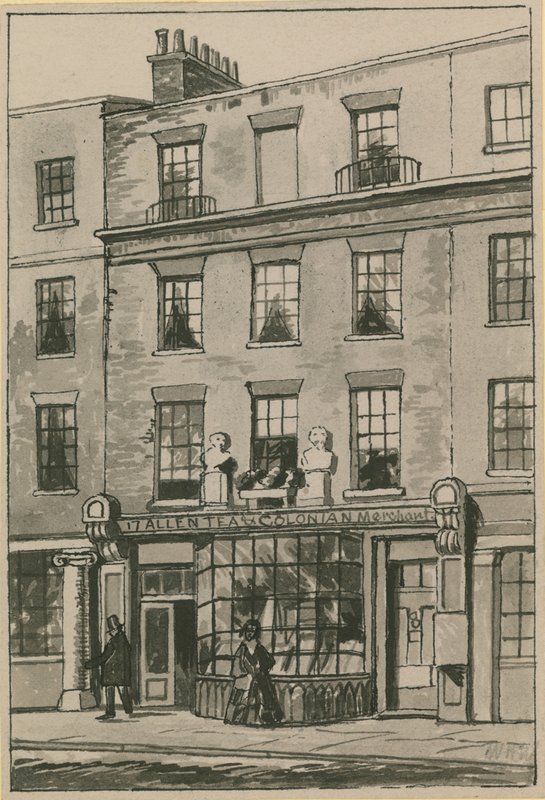 Toms Coffee House, 17 Russell Street, Covent Garden (kağıt üzerinde wc) by English School
