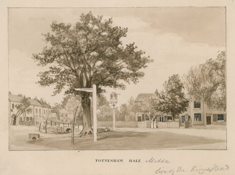Tottenham Hale, Londra (kağıt üzerinde wc) by English School