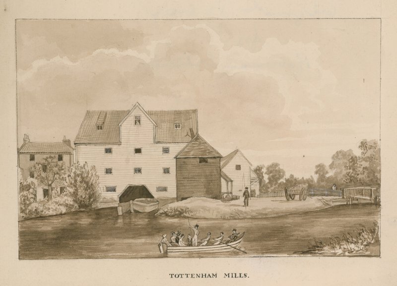 Tottenham Mills, Londra (kağıt üzerinde wc) by English School